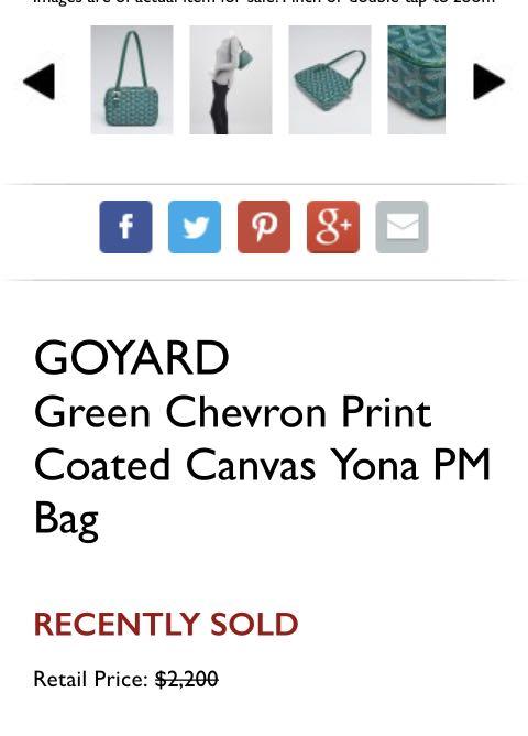 Goyard Red Chevron Print Coated Canvas Yona MM Bag - Yoogi's Closet