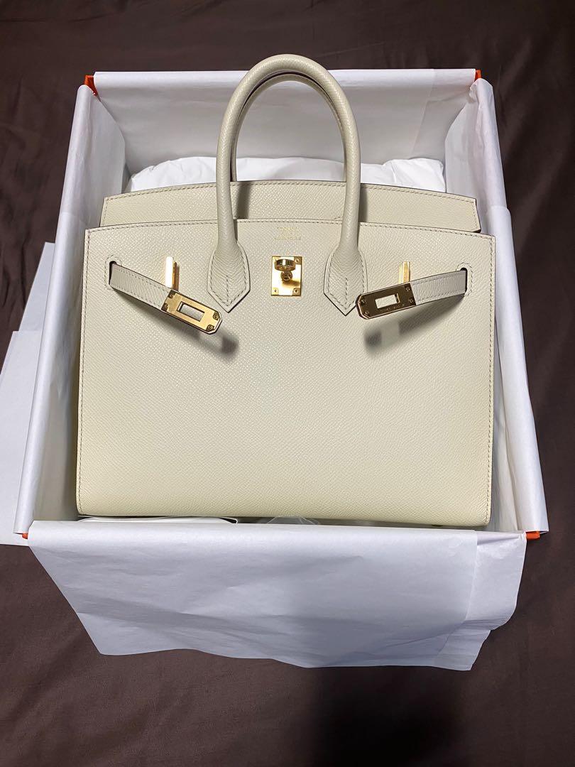 Hermes Birkin 25 Sellier Nata GHW, Luxury, Bags & Wallets on Carousell