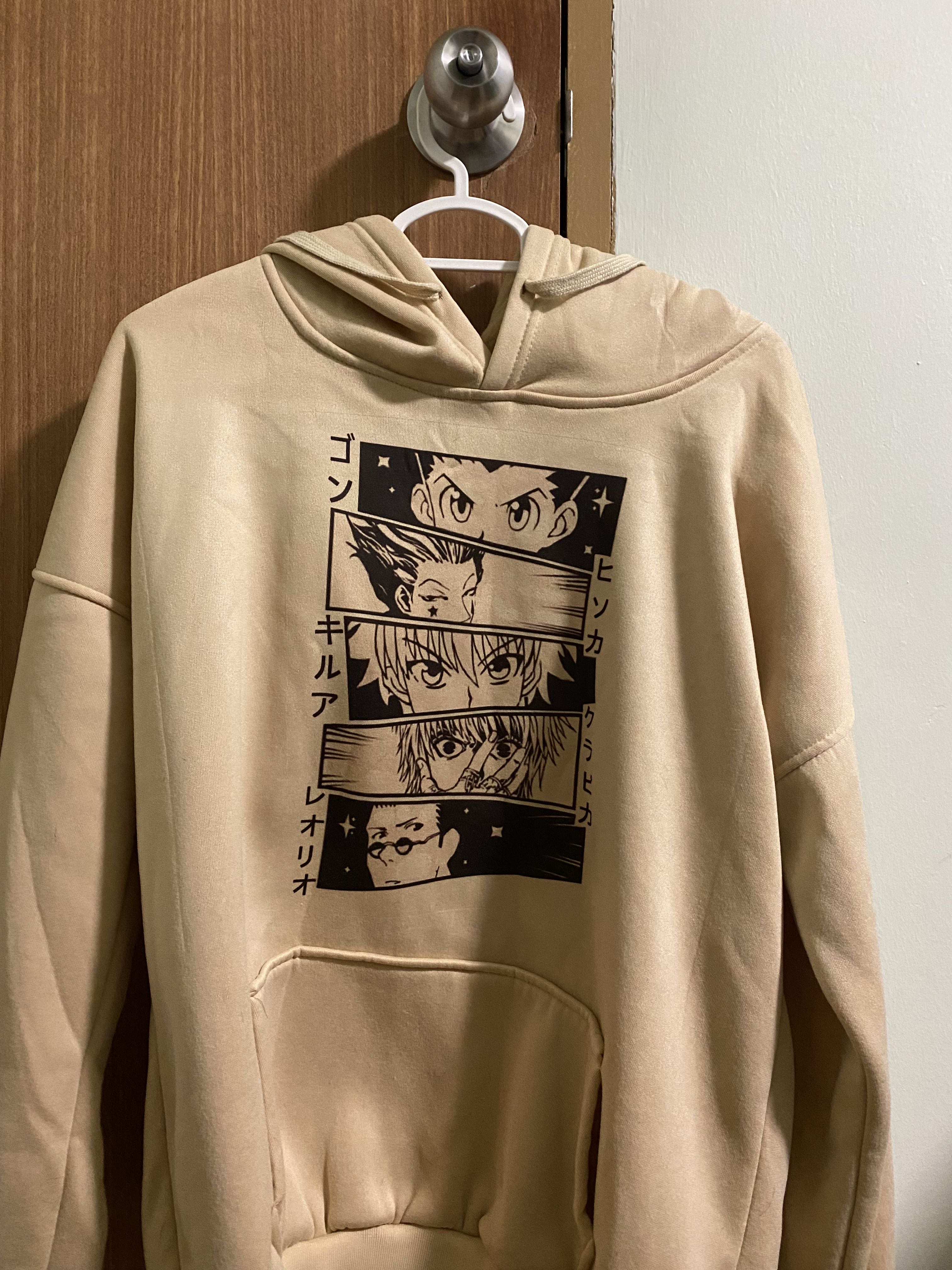 HUNTER HUNTER Character Sweatshirt Pullover Hoodie, Men's XL cotton black type Vintage Second Hand