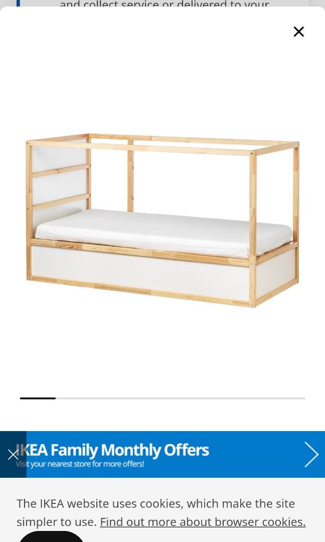 Ikea Kura Bed and Mattress, Furniture & Home Living, Furniture, Bed