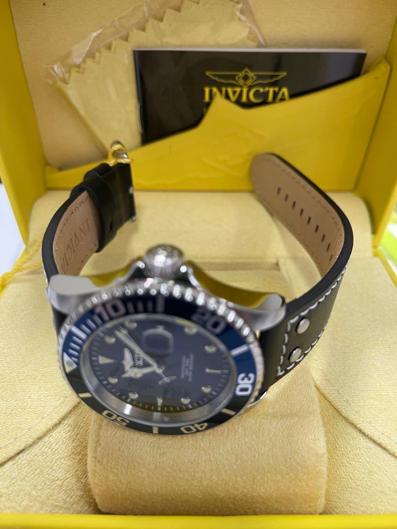 Invicta pro 2025 diver leather strap