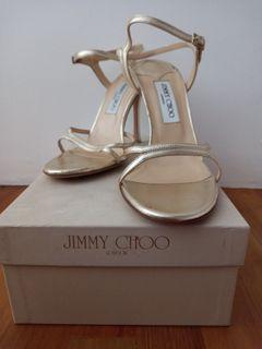 Jimmy Choo Gold Strappy Heels