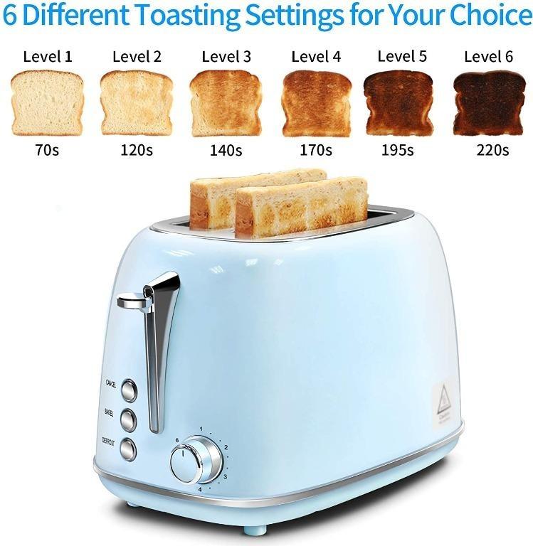 Keenstone Stainless Steel Slice Toaster with Bagel, Cancel