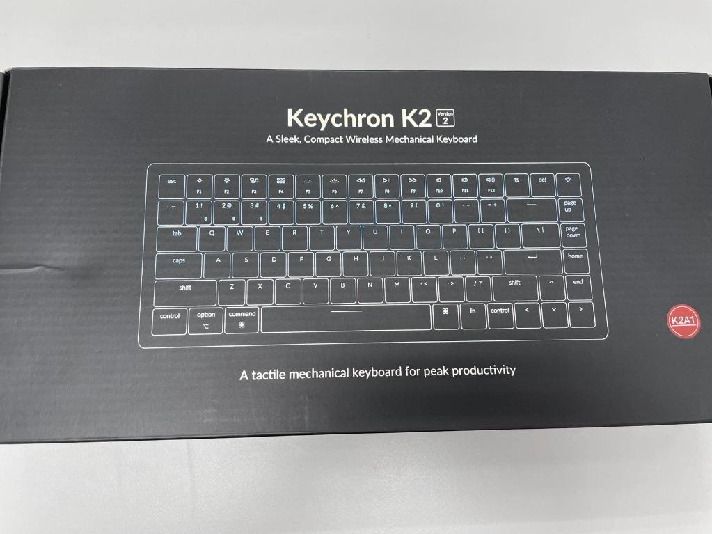 Keychron K2 version 2 紅軸白燈, 電腦＆科技, 電腦周邊及配件, 電腦 