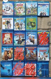 Kids Movies Blueray  mix of 3d and normal $9 each