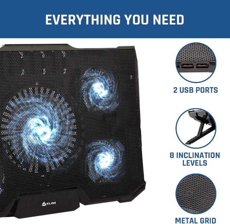 KLIM Cyclone Laptop Cooling Stand Maximal Cooling XL Laptop Stand
