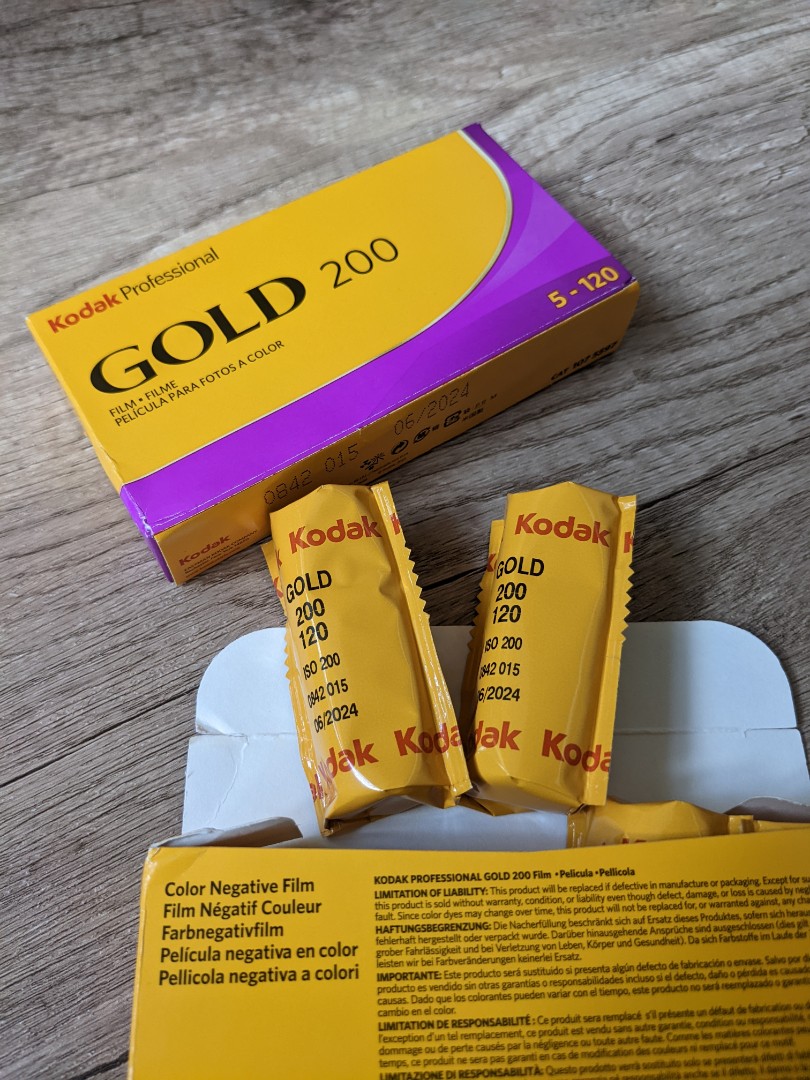 Kodak gold 120mm film, Photography, Cameras on Carousell