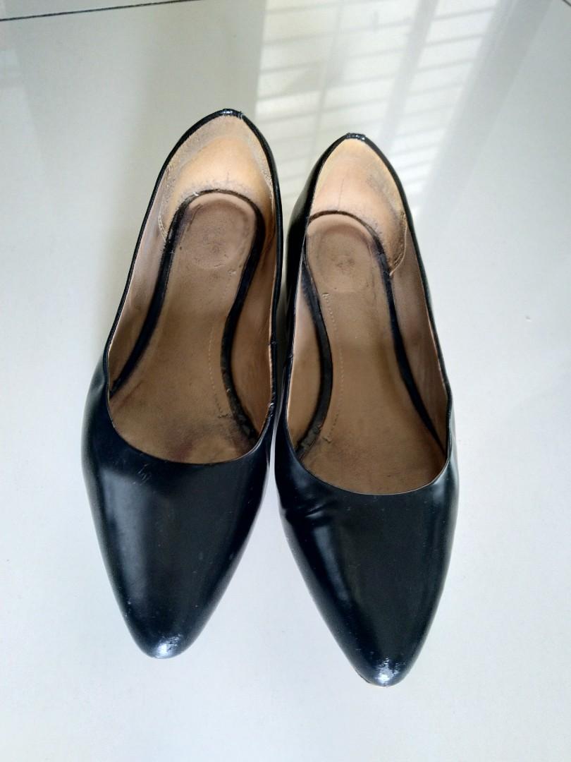 Leather Clarks Pointed Flats UK4 EU37