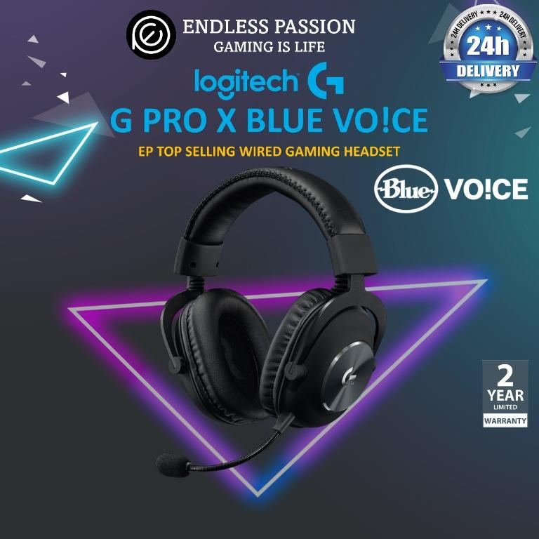 Logitech G Pro X Gaming Headset with Blue Voice Audio Headphones