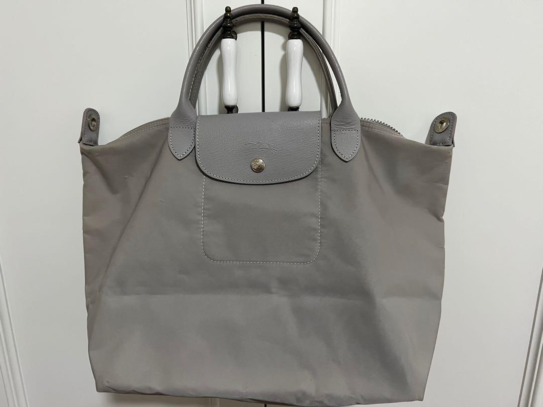 Light grey longchamp store bag