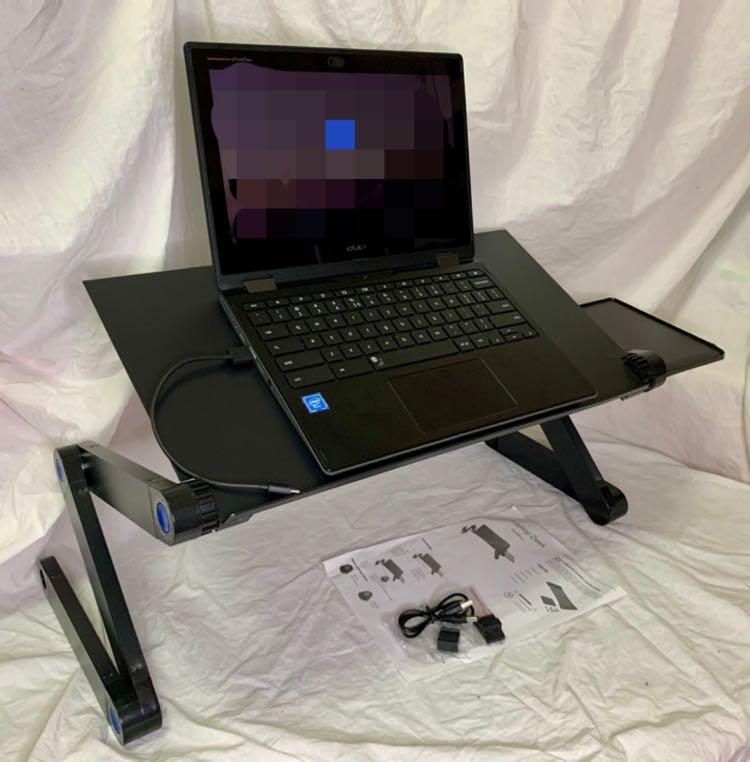 Longko Adjustable ergonomic Laptop Stand, laptop table/desk with mouse
