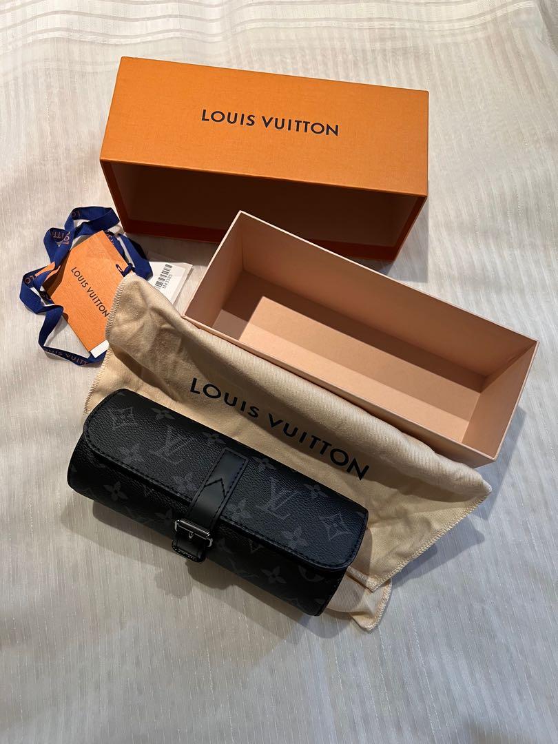 Louis Vuitton Damier Graphite 3 Watch Case  Black Travel Accessories   LOU43617  The RealReal
