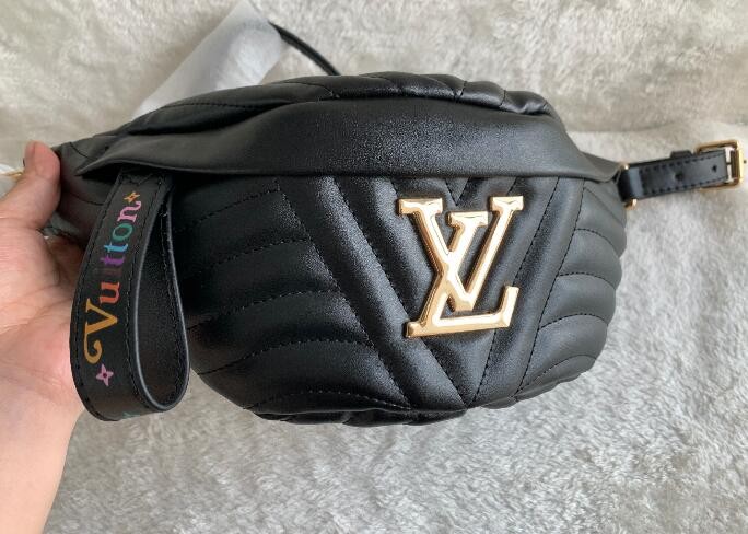 Louis Vuitton New Wave Bumbag Belt Bag Black Quilted Leather