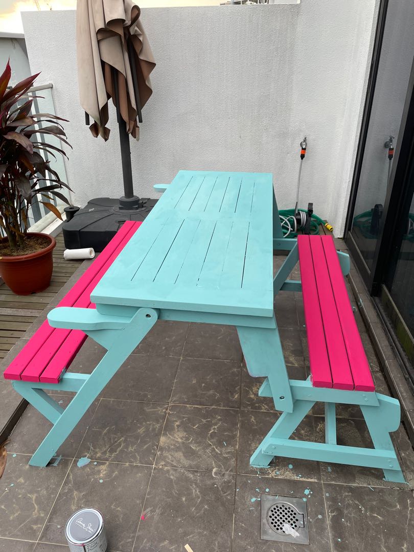 Magic bench picnic table, Furniture & Home Living, Furniture, Other ...