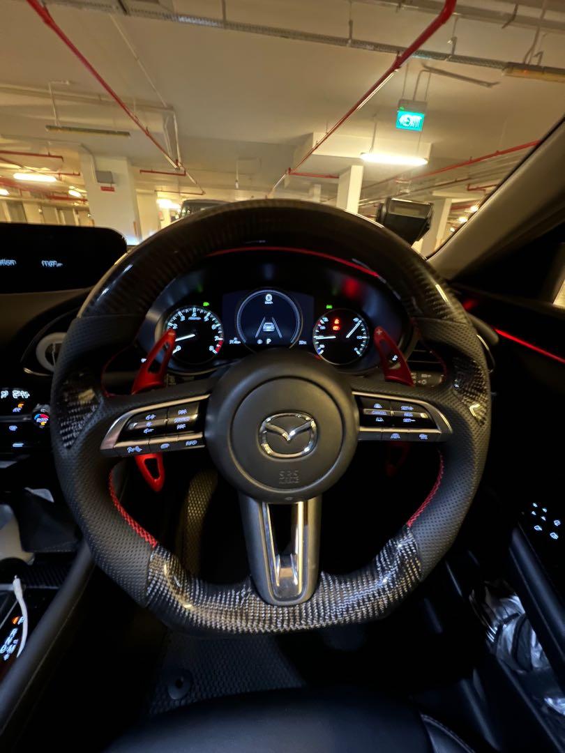 Mazda 3 carbon outlet fiber steering wheel