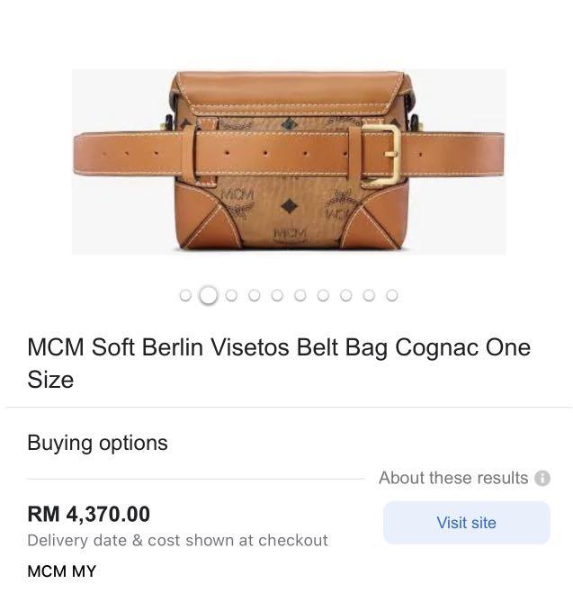 MCM Soft Berlin Visetos Belt bag, Women's Fashion, Bags & Wallets