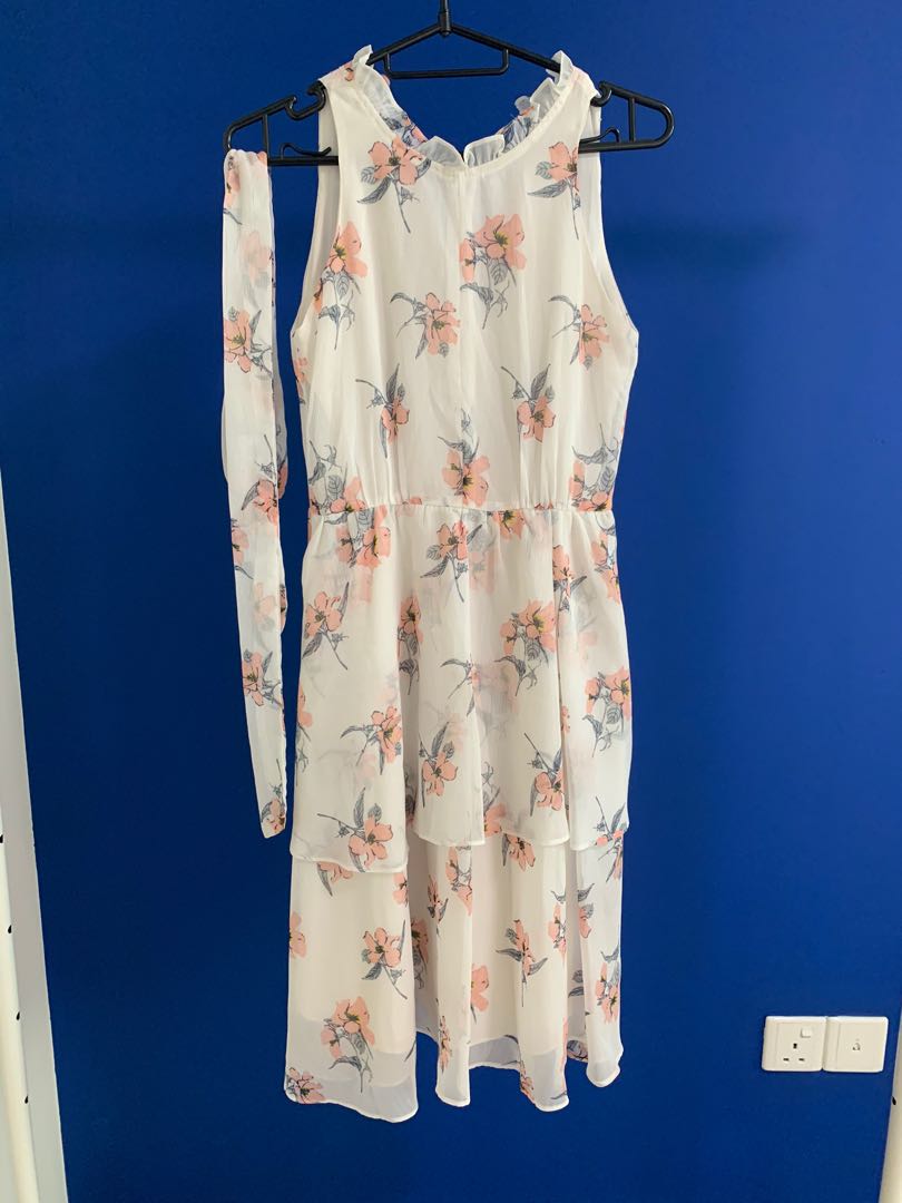 MGP white layered flower dress, Women's 