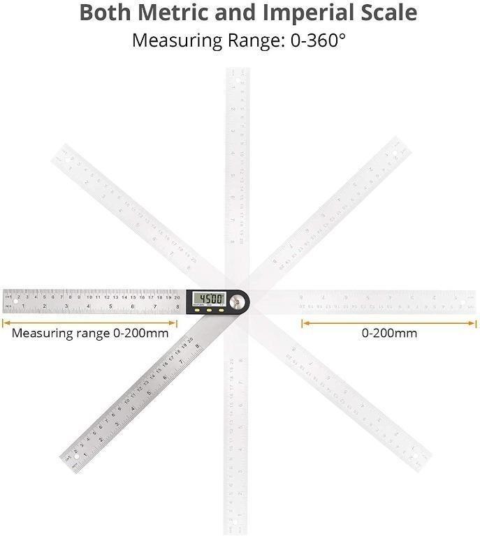 Neoteck Digital Angle Finder + Stainless Steel Digital Angle Finder