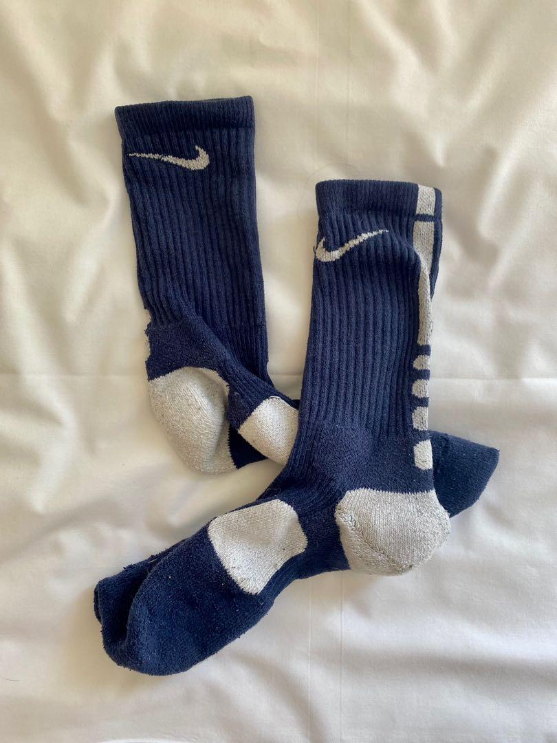 Nike Elite socks worn navy medium men, Men's Fashion, Activewear