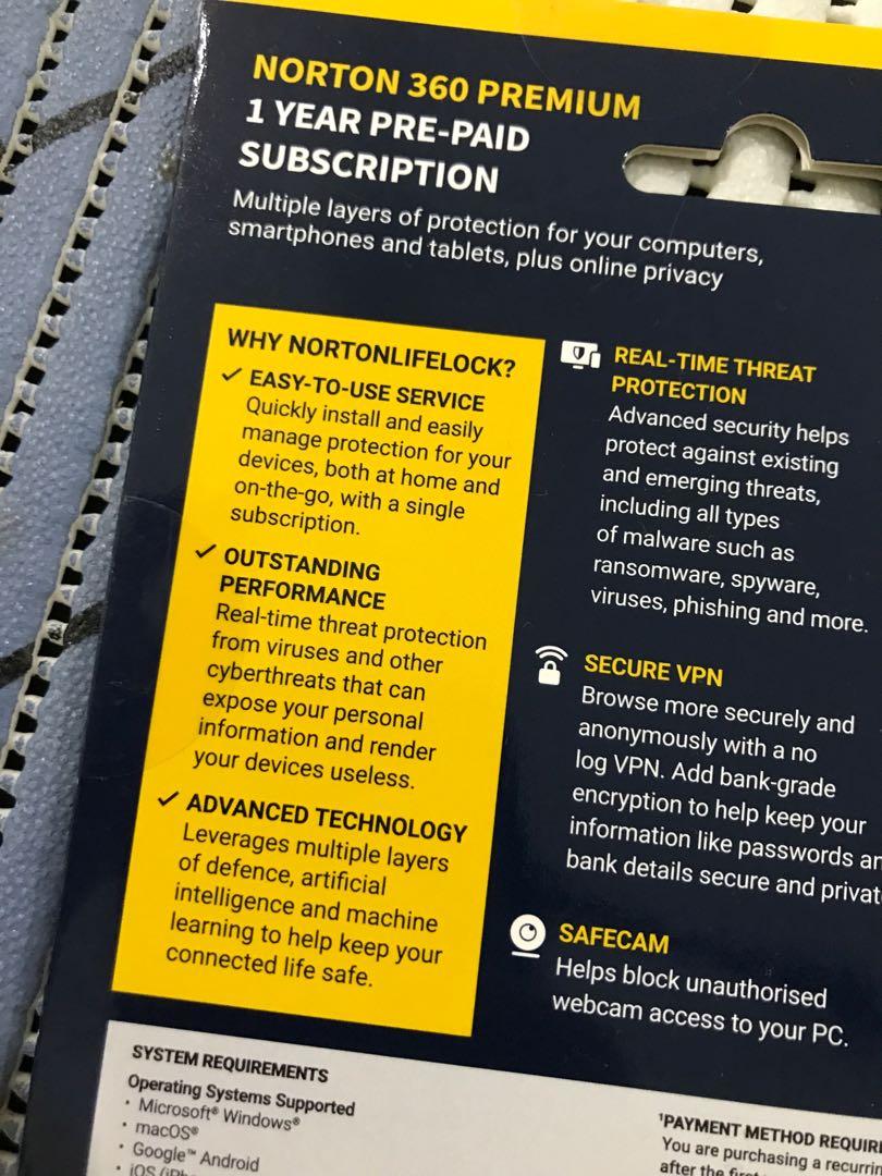 Norton 360 Premium, Computers & Tech, Parts & Accessories ...