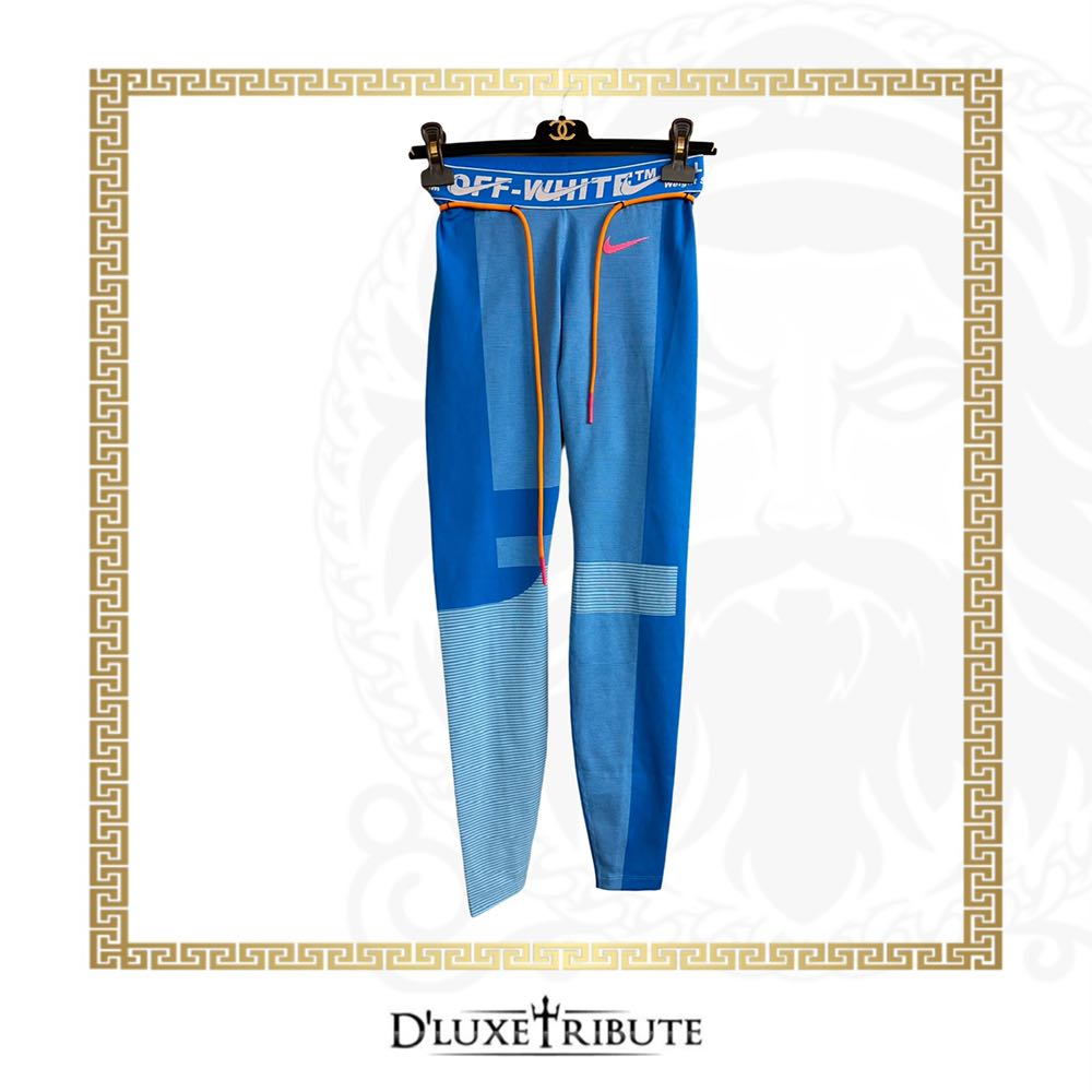 Off white hotsell nike leggings blue