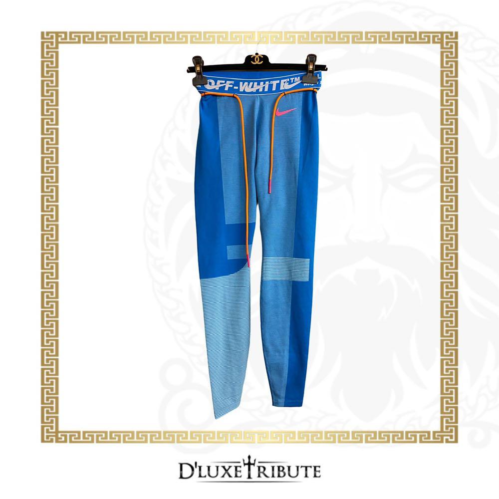 Off white nike blue leggings shop