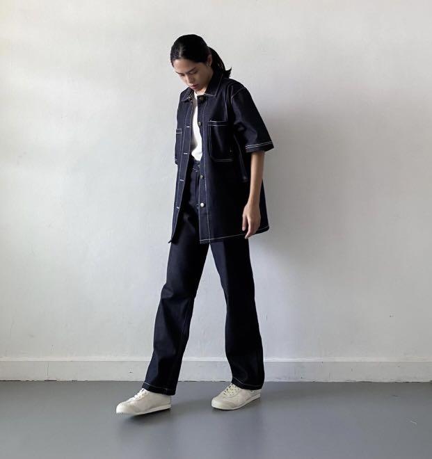 Oversized Shirt jeans, Fesyen Wanita 