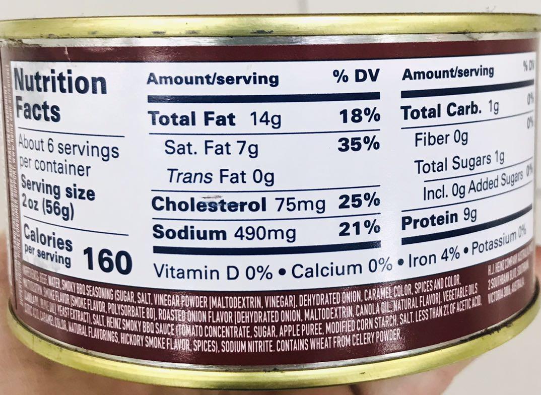 Ox Palm Corned Beef In BBQ Sauce 326g Smoky Barbecue Flavor Food 