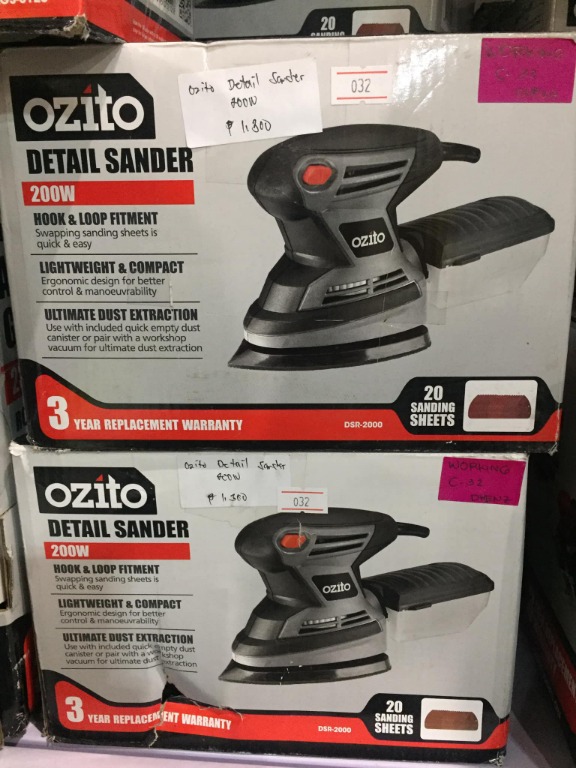 Ozito Detail Sander, Furniture & Home Living, Home Improvement