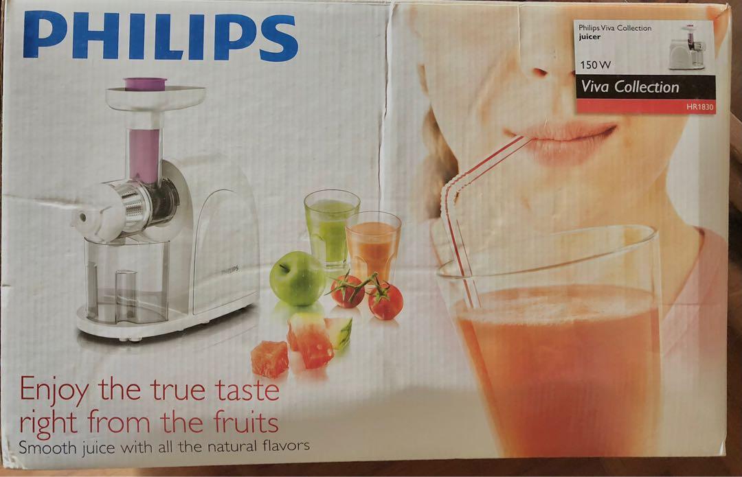 Philips Viva Collection juicer HR 1830, TV & Home Appliances, Kitchen