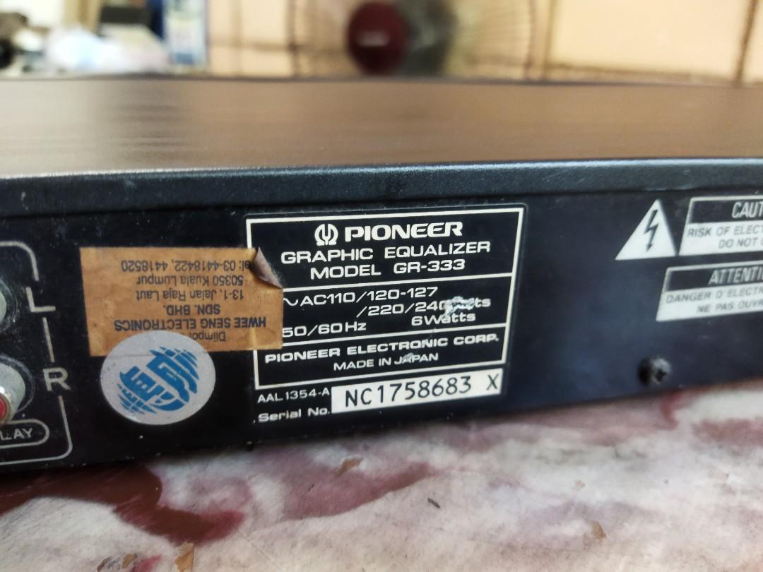 Pioneer Graphic Equalizer GR333, Audio, Other Audio Equipment on Carousell