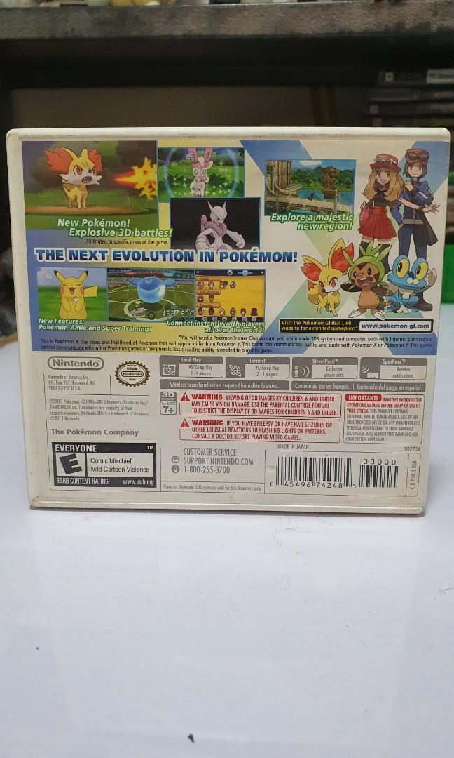 Pokemon X (Nintendo 3ds, USA) (Category: Nintendo) located in Quezon City. Submitted by itemsforadoption (Listing ID 1163535218, Image 2). Description: Rfs: Its 2022! Happy New Year. Now is a time to be joyous and declutter. And I'm doing just that this season. Pokemon X. This is CIB or complete in box(has manual, inserts, case and game). Runs well on my 3ds. Comes with rare limited edition sticker Xerneas Sticker. Ps: I have over 100+ listings, 