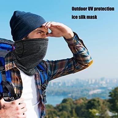 Polma Cooling Neck Gaiter Face Mask - Breathable Lightweight Dust & UV  Sun-Protection Bandanas for Men Women Outdoors, Health & Nutrition, Face  Masks & Face Shields on Carousell