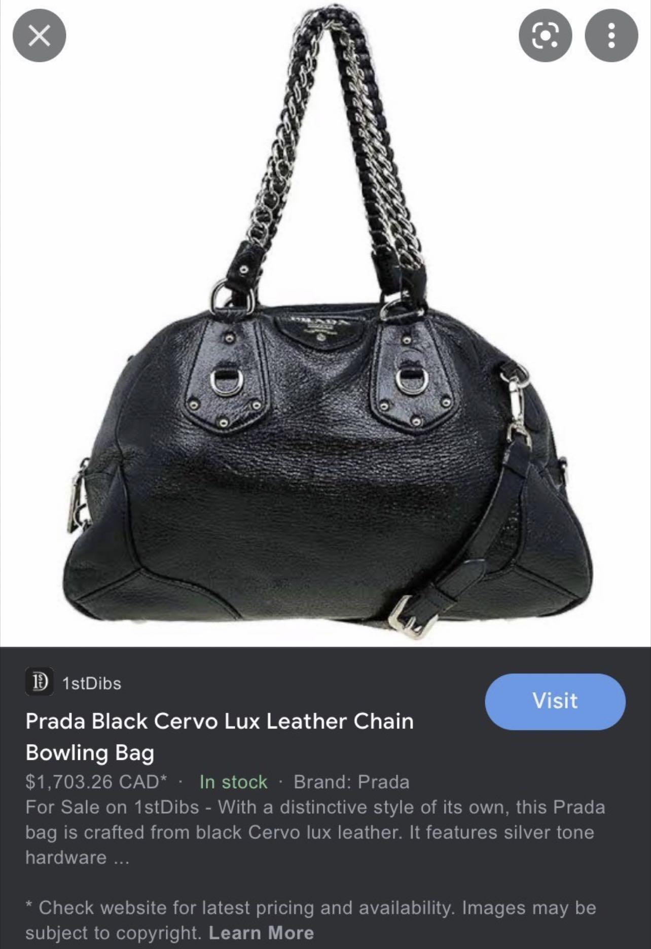 Prada Lux Chain Tote Cervo Leather Large at 1stDibs