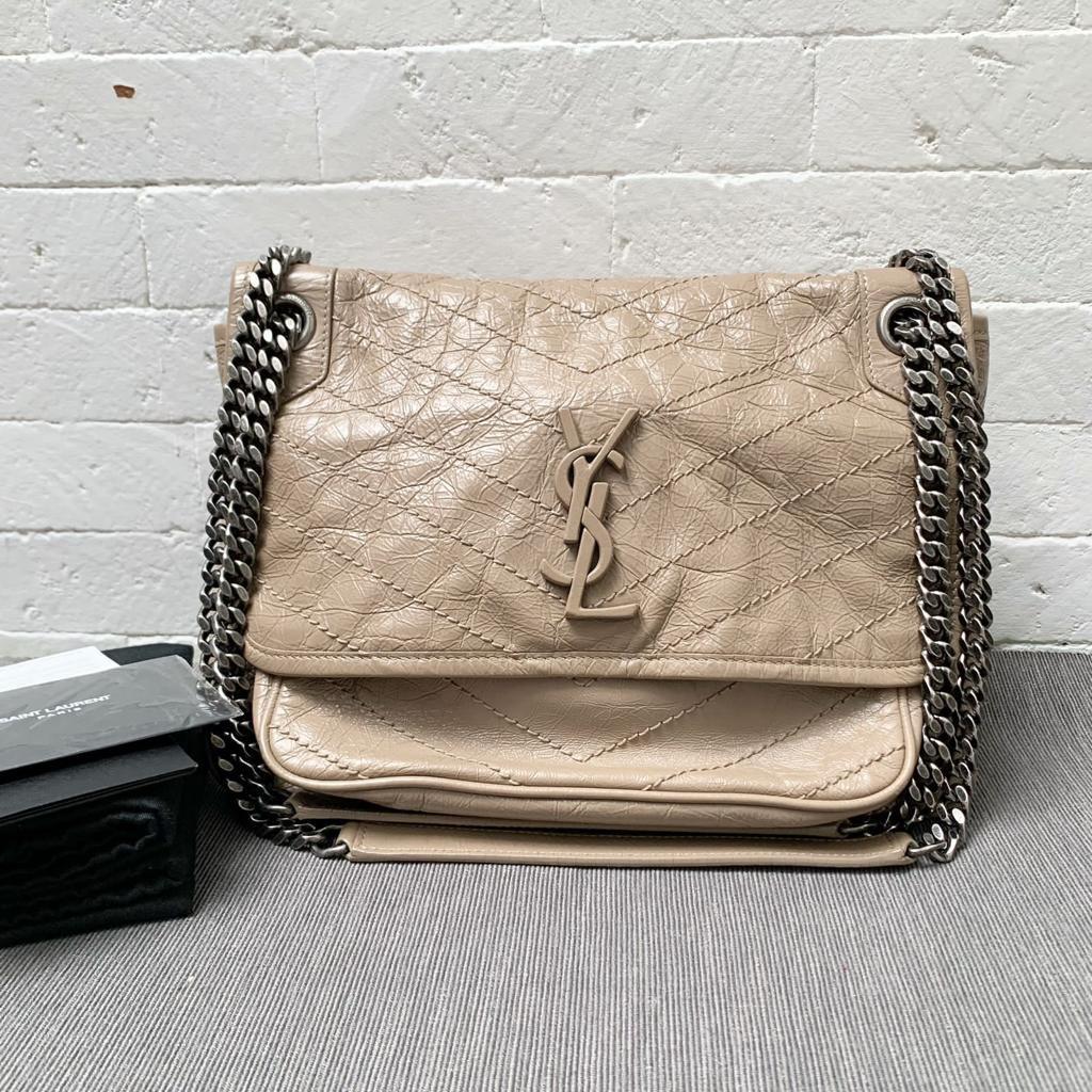 Preloved YSL Niki Medium Beige RHW 2019 Complete with db booklet rec Butik Italy Madrid 09 19 Barang Mewah Tas Dompet di Carousell