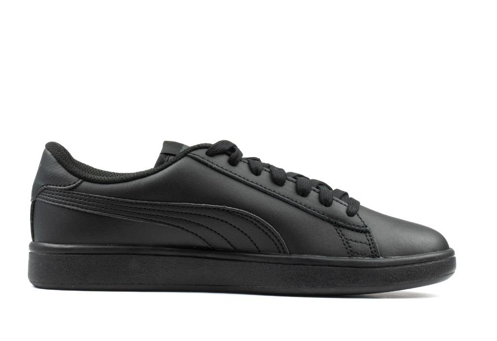 puma smash black leather