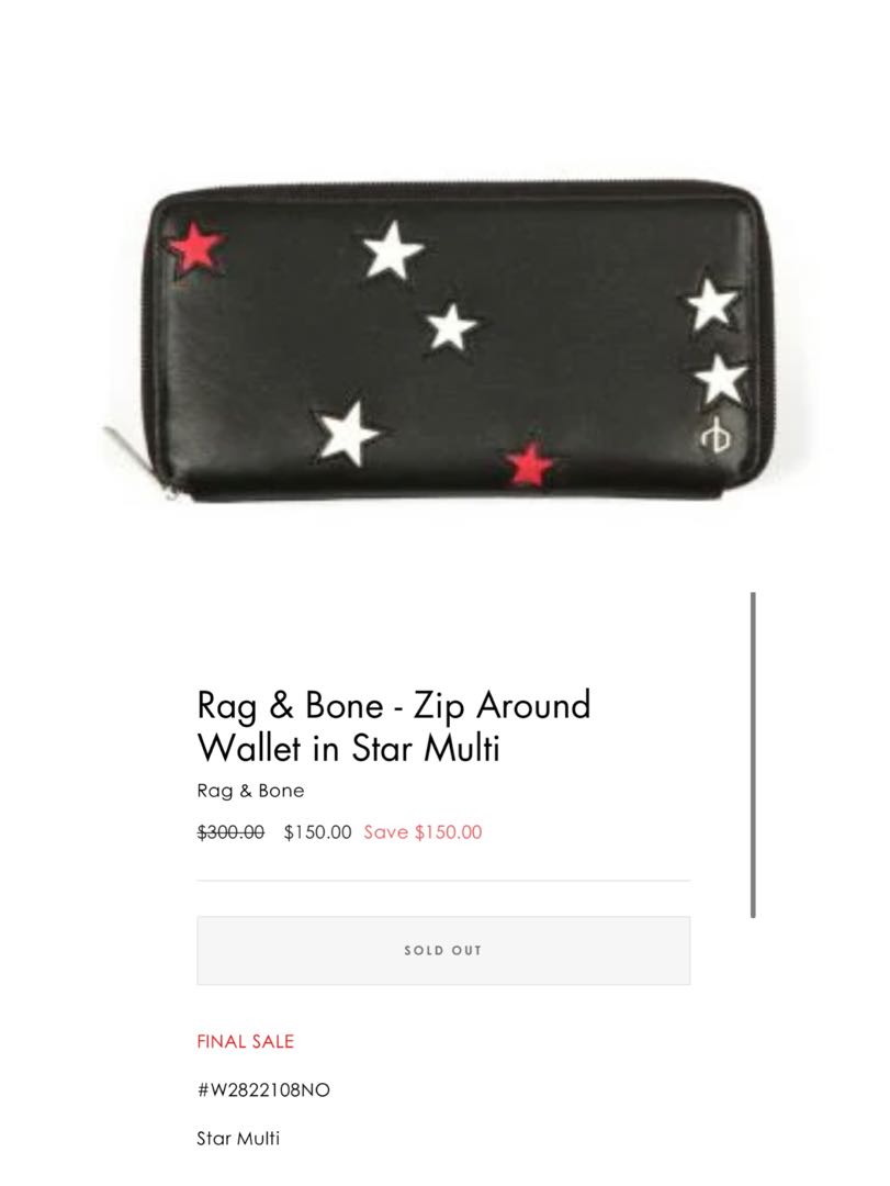 rag and bone zip around wallet