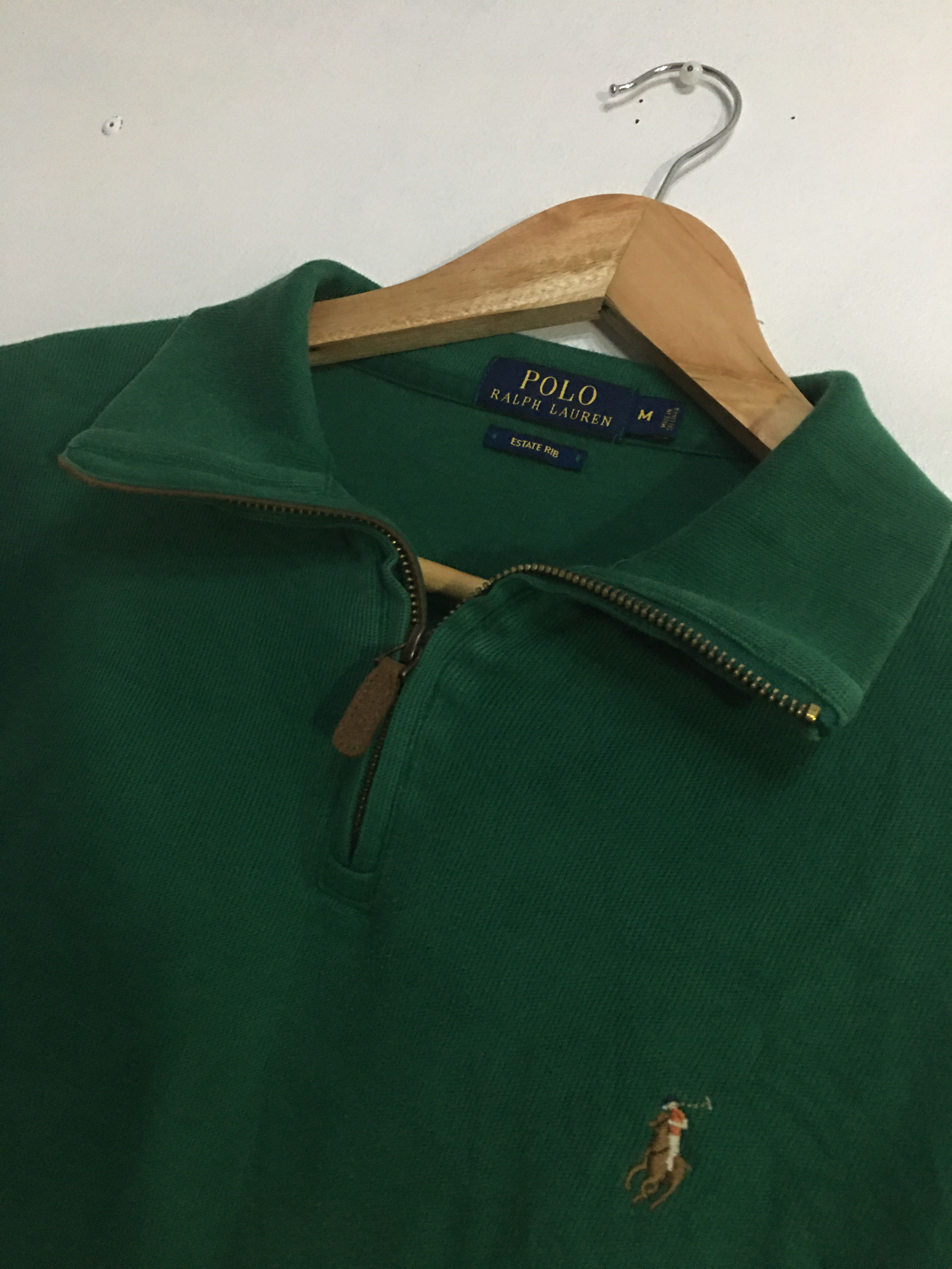 Ralph lauren best sale green quarter zip