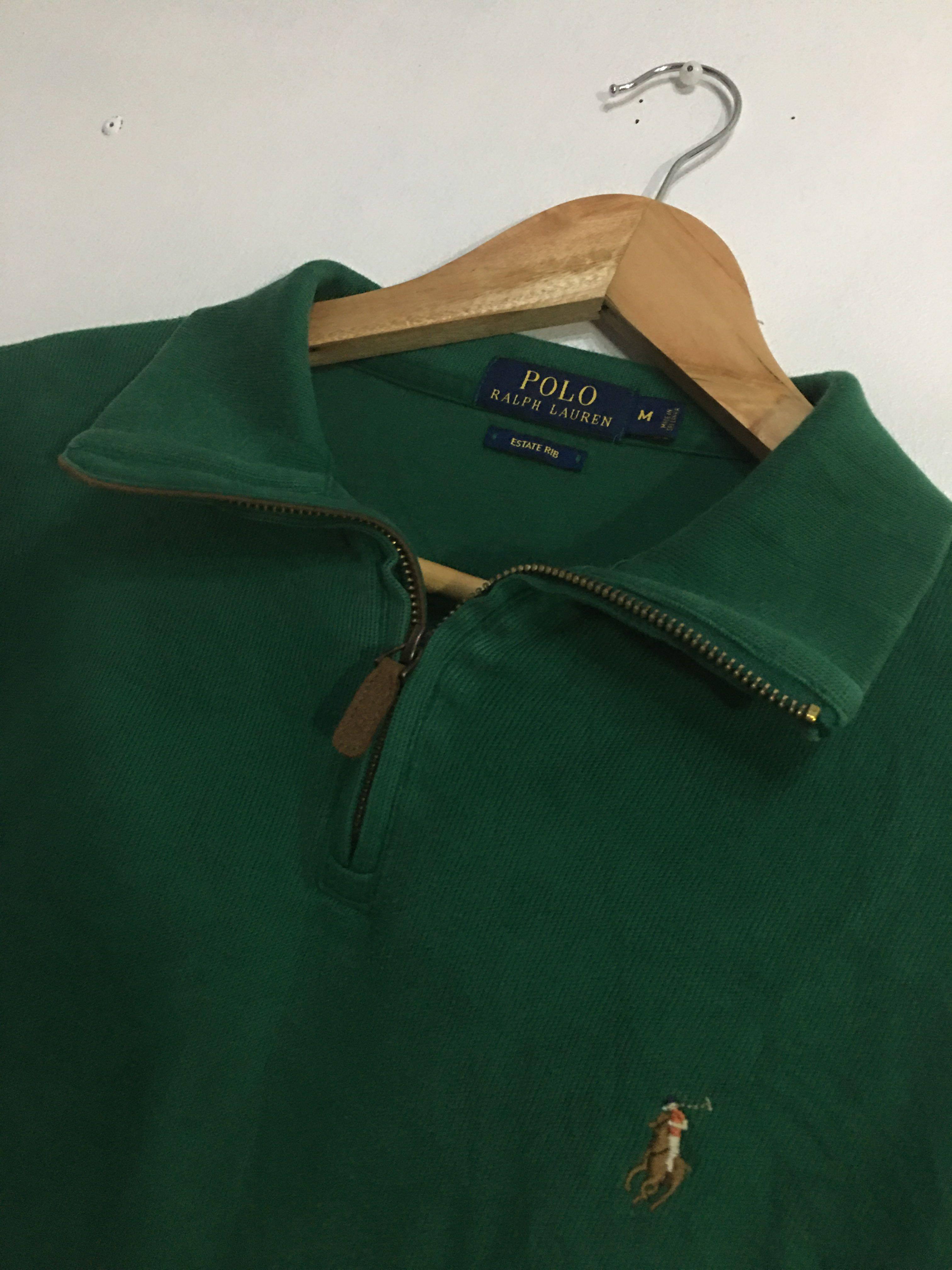 ralph lauren 1 4 zip green