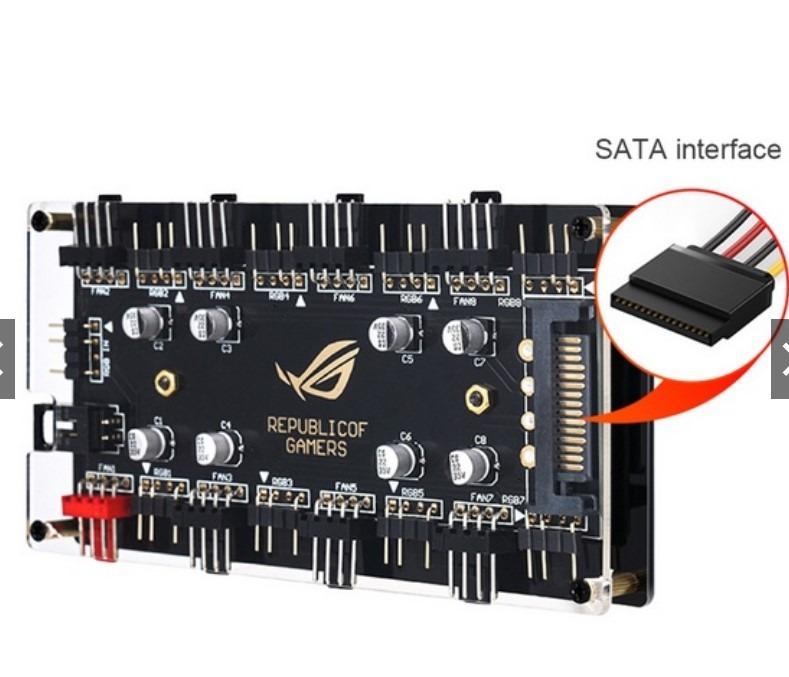 ROG ARGB AND PWM FAN HUB 8 ports, Computers & Tech, Parts & Accessories