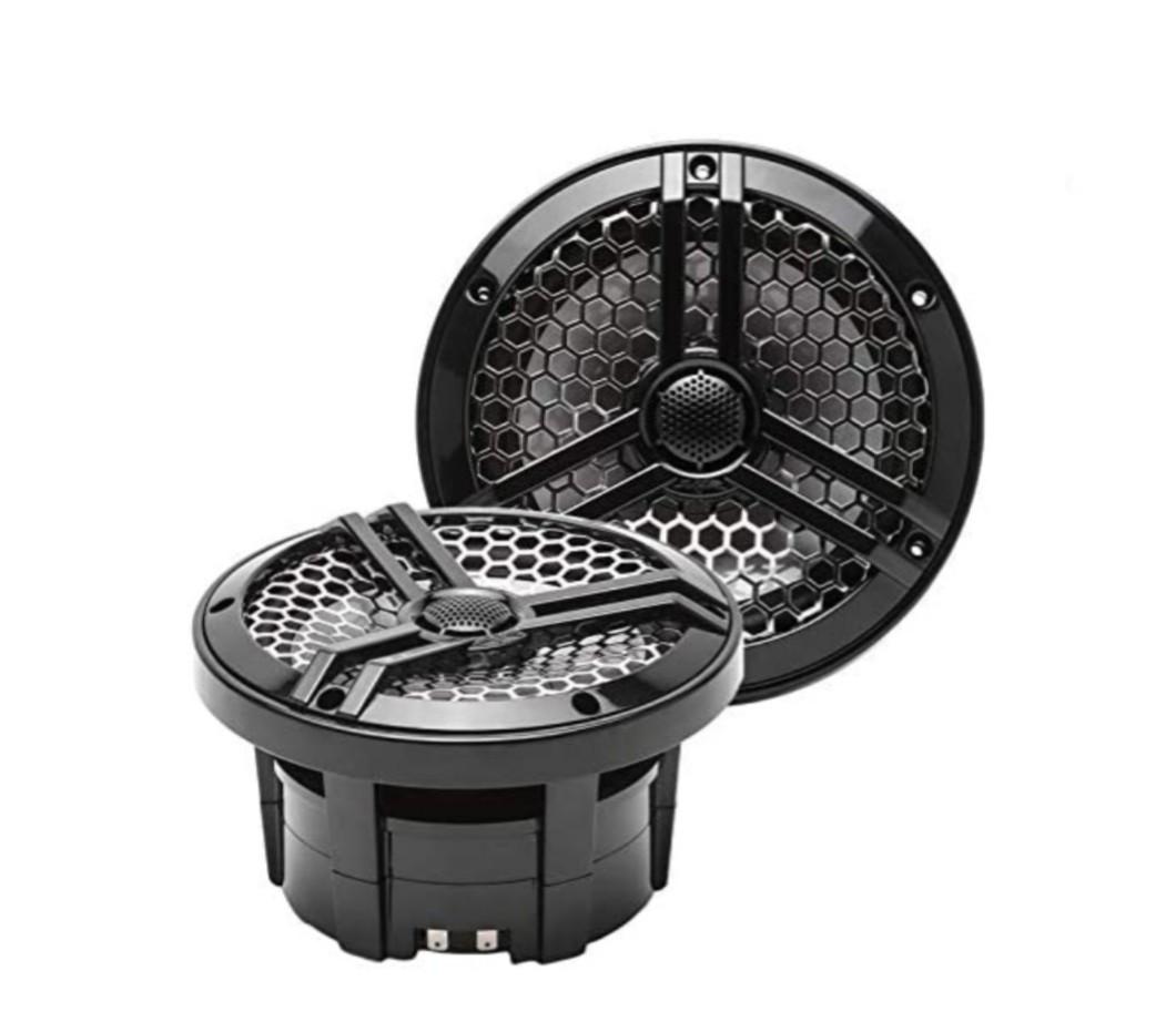 Tested Working Skar Speakers Used SKAR Audio SK65MB 6.5" 2-Way Marine Speakers &ndash; 320W Pair, Tested Working (Black) Black Marine Audio Speakers