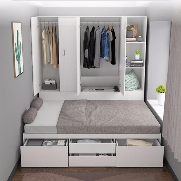 Wardrobe clearance under bed