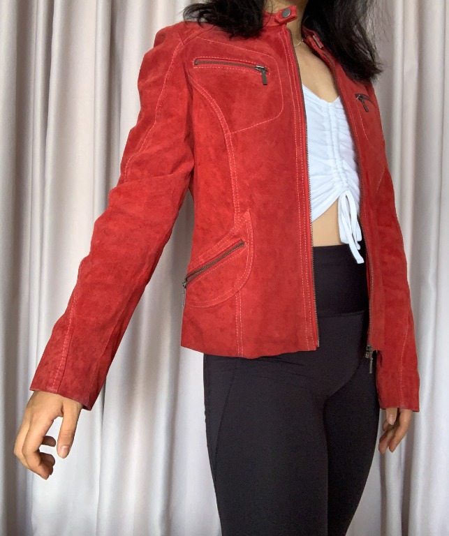 Real suede jacket discount womens