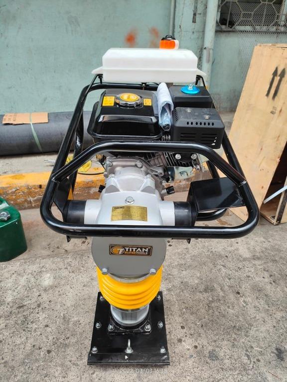 TAMPING RAMMER (Category: Construction Tools & Equipment) located in Caloocan City. Submitted by 09150361920ronvillaflor (Listing ID 1163550720, Image 3). Description: Tamping Rammer Electric & petrol Model no. TST-TRET01 type: Electric type Rated power: 3Kw Impact force: 13Kn Leap Height: 45-75MM Speed: Min Plate Size: 300*280MM Weight 85KG Price: 30,000 Model no. TST-TRPT02 Engine: Yojimbo 7HP 4Stroke Type: Petrol Type Rated power: 5.5-6.5 HP I