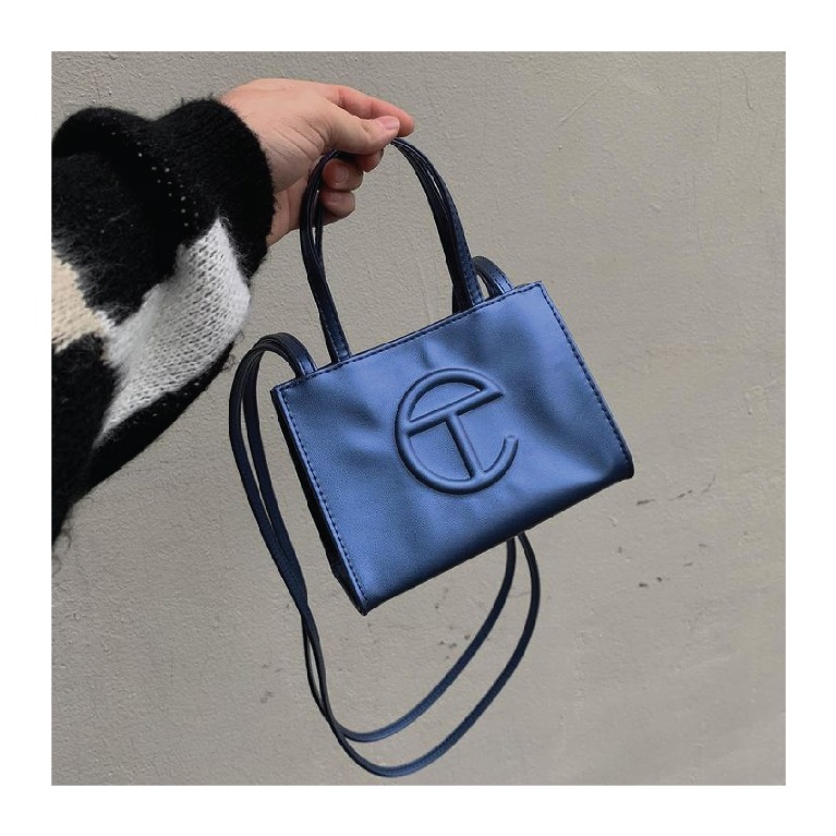 Telfar bag blue hot sale