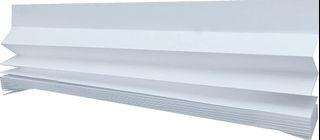 Temposhade (6-Pack) *WHITE* (Light Filtering) - Original Peel & Stick Up Instant Disposable Temporary Paper Blinds with Hold-Up Clips