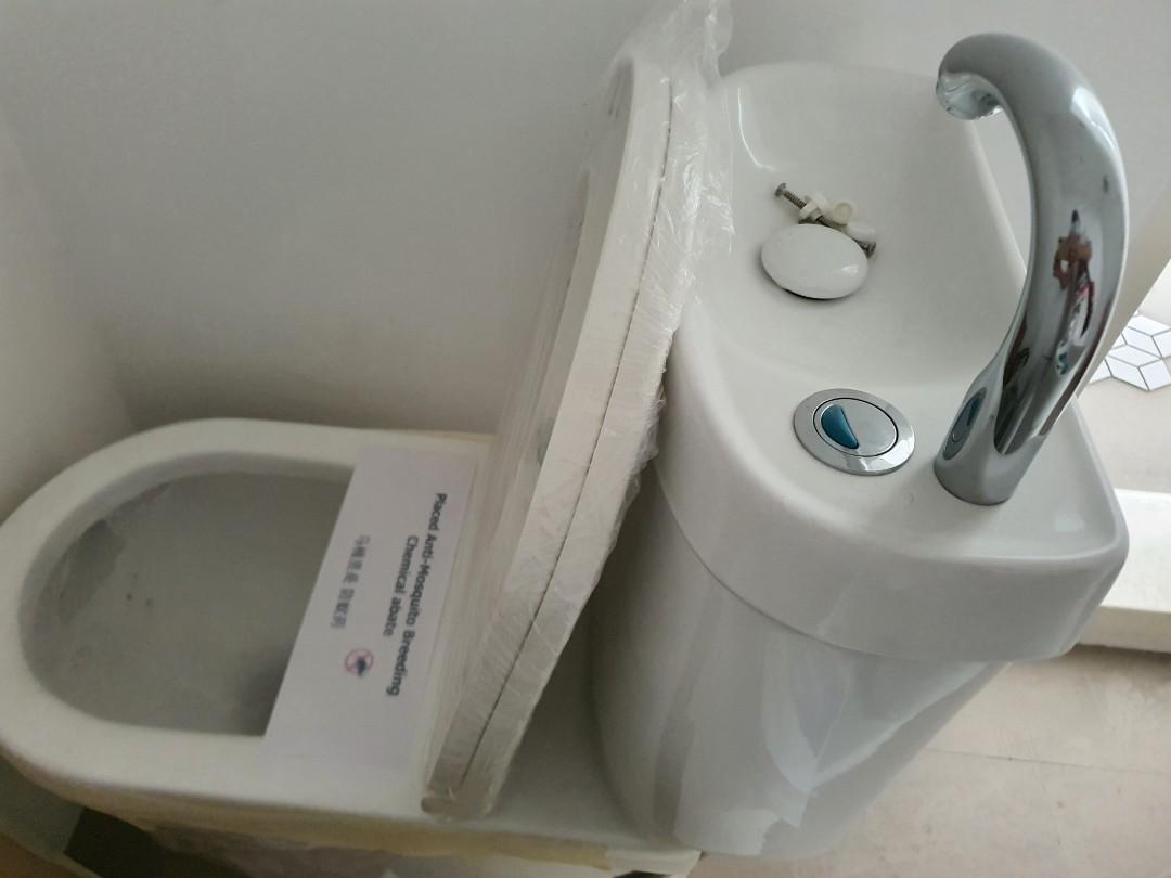 Treo Eco Toilet Bowl (HDB BTO) S Trap 150mm( 6"), Furniture & Home