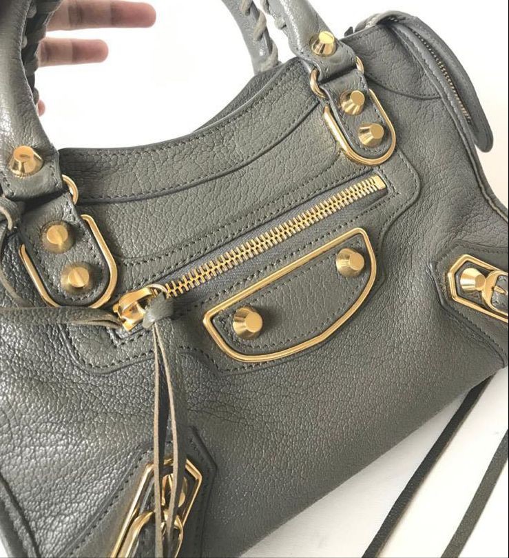 Balenciaga mini city gris acier store