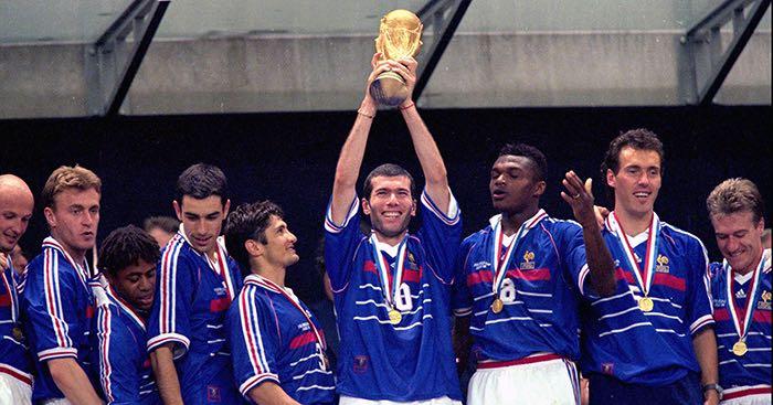 1998 FRANCE Jerseys World Cup Champions RETRO VINTAGE ZIDANE HENRY