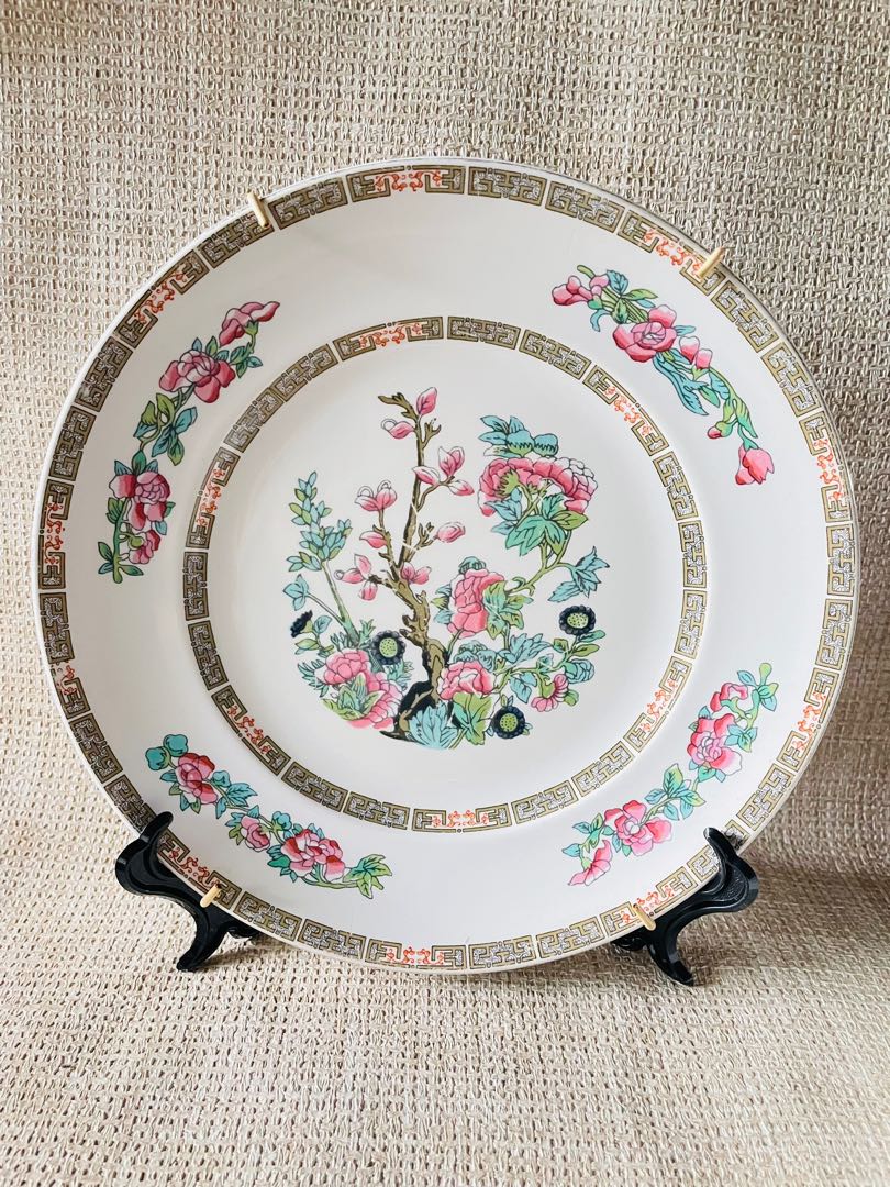 VINTAGE ENOCH WEDGWOOD (TUNSTALL) INDIAN TREE DECO PLATE, Furniture